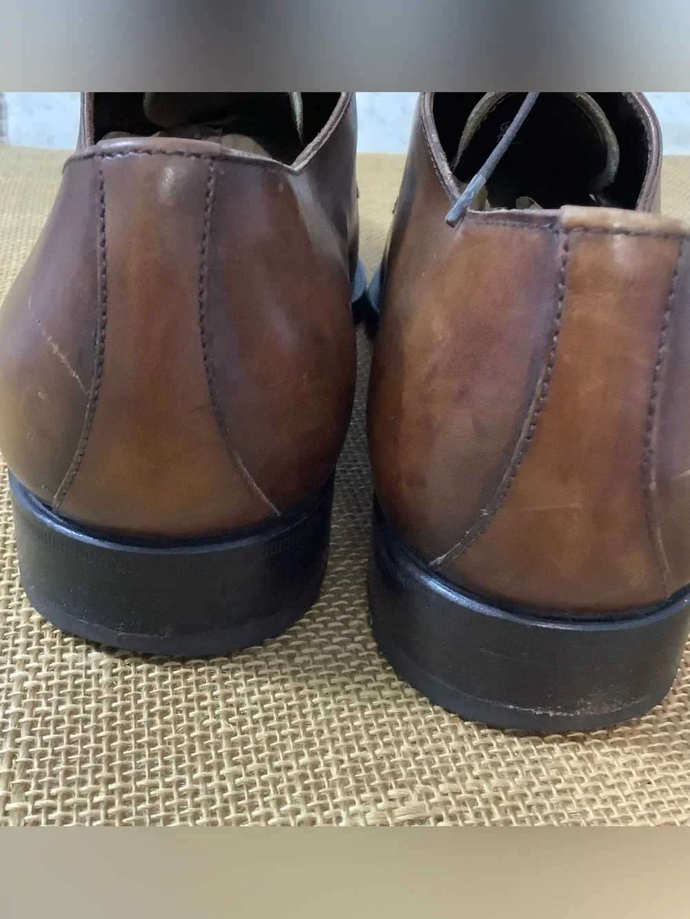 Campanile 9379 Men's Brown Semi-Brogue Derby Blucher Men’s Shoes Size 8